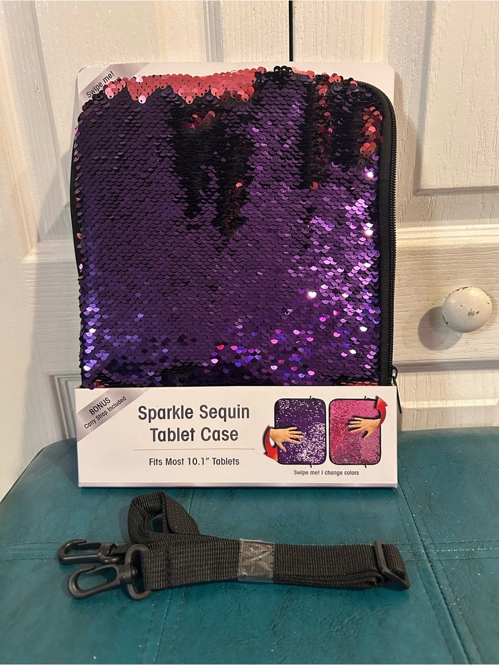 Sparkle Sequin Tablet Case - Reversible Purple/Pink